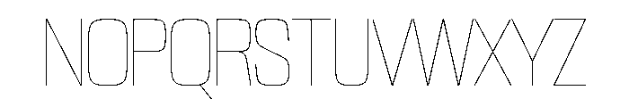 NaNTrekCondensed PREVIEW Hairline Font UPPERCASE