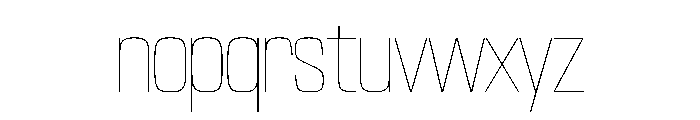 NaNTrekCondensed PREVIEW Hairline Font LOWERCASE