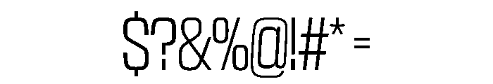 NaNTrekCondensed PREVIEW Light Font OTHER CHARS