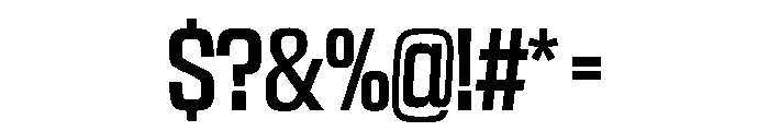NaNTrekCondensed PREVIEW Medium Font OTHER CHARS