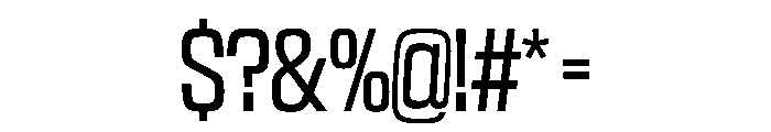 NaNTrekCondensed PREVIEW Regular Font OTHER CHARS