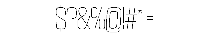 NaNTrekCondensed PREVIEW Thin Font OTHER CHARS