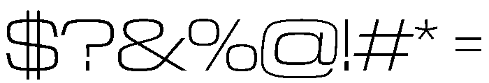 NaNTrekExpanded PREVIEW ExtraLight Font OTHER CHARS
