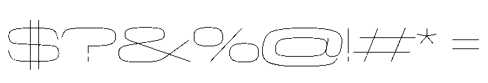 NaNTrekExtended PREVIEW Hairline Font OTHER CHARS