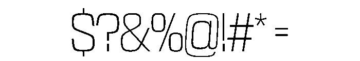 NaNTrekNarrow PREVIEW ExtraLight Font OTHER CHARS