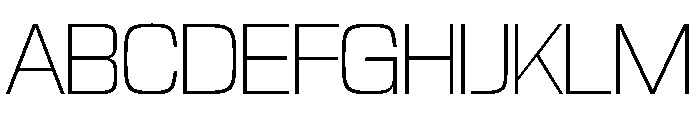 NaNTrekNarrow PREVIEW ExtraLight Font UPPERCASE