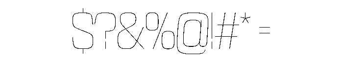 NaNTrekNarrow PREVIEW Hairline Font OTHER CHARS