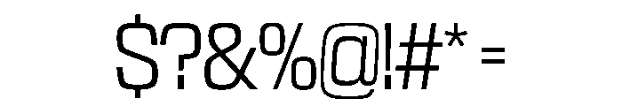 NaNTrekNarrow PREVIEW Light Font OTHER CHARS