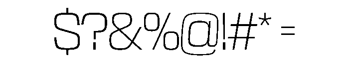 NaNTrekStandard PREVIEW ExtraLight Font OTHER CHARS