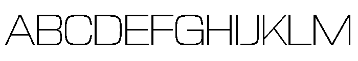 NaNTrekStandard PREVIEW ExtraLight Font UPPERCASE