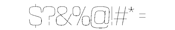 NaNTrekStandard PREVIEW Hairline Font OTHER CHARS