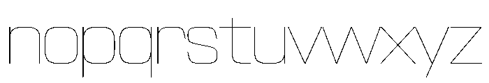 NaNTrekStandard PREVIEW Hairline Font LOWERCASE