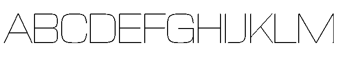 NaNTrekStandard PREVIEW Thin Font UPPERCASE