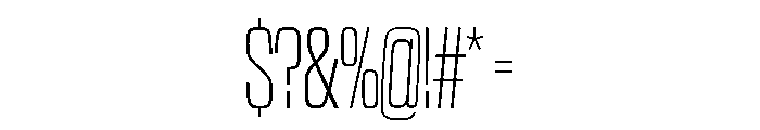 NaNTrekUltraCondensed PREVIEW ExtraLight Font OTHER CHARS