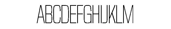NaNTrekUltraCondensed PREVIEW ExtraLight Font UPPERCASE