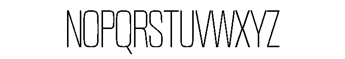 NaNTrekUltraCondensed PREVIEW ExtraLight Font UPPERCASE