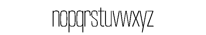 NaNTrekUltraCondensed PREVIEW ExtraLight Font LOWERCASE