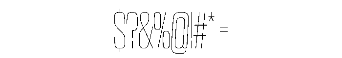 NaNTrekUltraCondensed PREVIEW Hairline Font OTHER CHARS