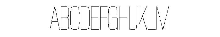 NaNTrekUltraCondensed PREVIEW Hairline Font UPPERCASE
