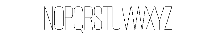NaNTrekUltraCondensed PREVIEW Hairline Font UPPERCASE