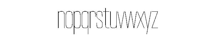 NaNTrekUltraCondensed PREVIEW Hairline Font LOWERCASE