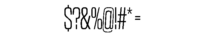 NaNTrekUltraCondensed PREVIEW Light Font OTHER CHARS