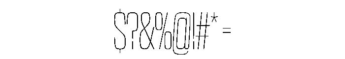 NaNTrekUltraCondensed PREVIEW Thin Font OTHER CHARS