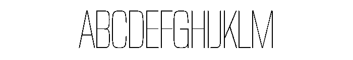 NaNTrekUltraCondensed PREVIEW Thin Font UPPERCASE