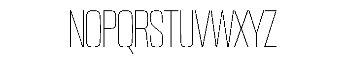NaNTrekUltraCondensed PREVIEW Thin Font UPPERCASE