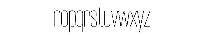 NaNTrekUltraCondensed PREVIEW Thin Font LOWERCASE