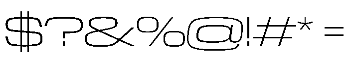 NaNTrekWide PREVIEW ExtraLight Font OTHER CHARS