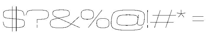 NaNTrekWide PREVIEW Hairline Font OTHER CHARS