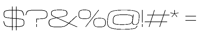 NaNTrekWide PREVIEW Thin Font OTHER CHARS