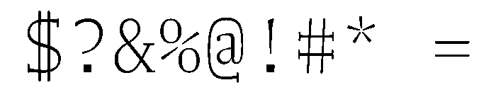 NaNWeiss ExtraLight Font OTHER CHARS