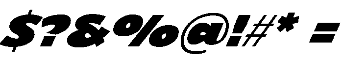 NaokoAALimited BlackItalic Font OTHER CHARS
