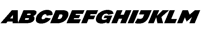 NaokoAALimited BlackItalic Font UPPERCASE