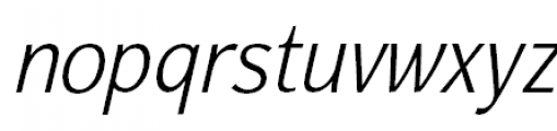 Nat Grotesk Narrow Light Italic Font LOWERCASE
