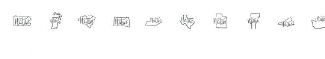 native 50 states dingbat font Font LOWERCASE