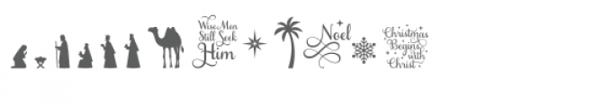 nativity dingbats font Font LOWERCASE