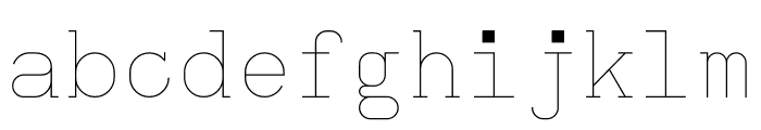 NB Typewriter Light Font LOWERCASE