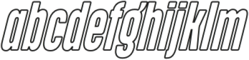 NCL Qikober Outline Slant otf (400) Font LOWERCASE