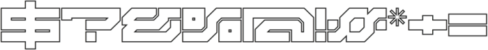 NCL Rabegs Outline otf (400) Font OTHER CHARS