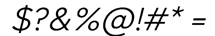 NCBurrata 305LightSlanted Instance Font OTHER CHARS