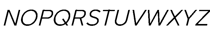 NCBurrata 305LightSlanted Instance Font UPPERCASE