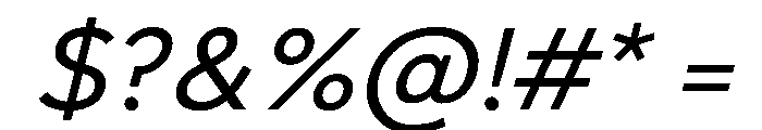 NCBurrata 405RegularSlanted Instance Font OTHER CHARS