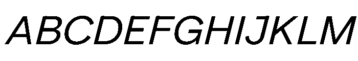 NCBurrata 405RegularSlanted Instance Font UPPERCASE