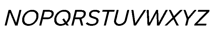 NCBurrata 405RegularSlanted Instance Font UPPERCASE