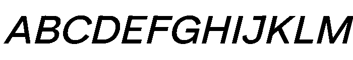 NCBurrata 505MediumSlanted Instance Font UPPERCASE