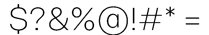 NCFontina Ultra Light Instance Font OTHER CHARS