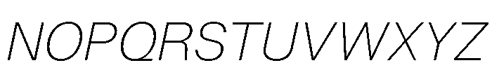 NCFontina Ultra LightItalic Font UPPERCASE